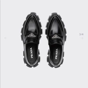 Prada Monolith Pointed Loafers